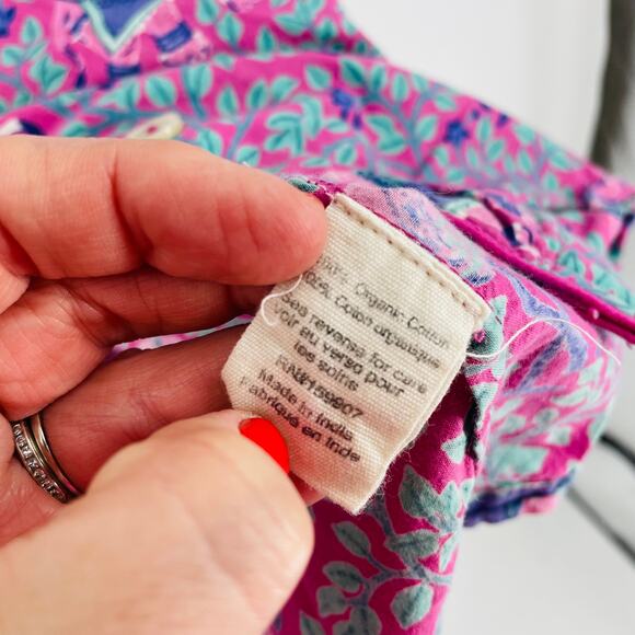 Anthropologie Printfresh Pink Flamingo Pajama Set Cotton Short Sleeves Size 2X - Picture 8 of 9